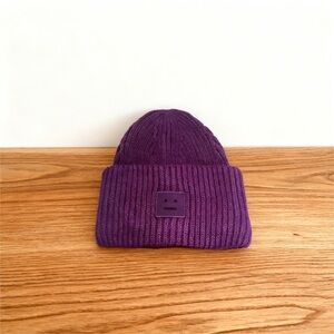 Acne Purple Knit Beanie